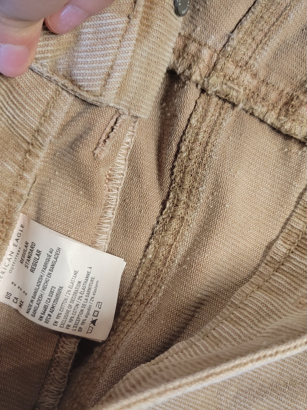 American Eagle Tan Corduroy Pants